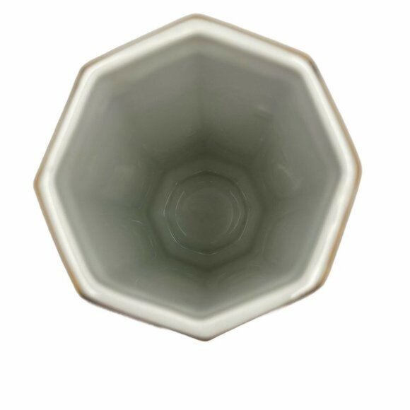 VTG Otagiri Japan "Lotus Garden" Octagonal Porcelain Vase Gold Rim 7 1/2” High - Picture 7 of 12